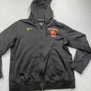 Nike Therma-FIT Full Zip Hoodie Fleece USC Trojans Black Men's Size L Hooded
